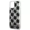 Karl Lagerfeld KLHCP14MLMNMK iPhone 14 Plus 6.7 custodia rigida nero / nero Liquid Glitter Monogram