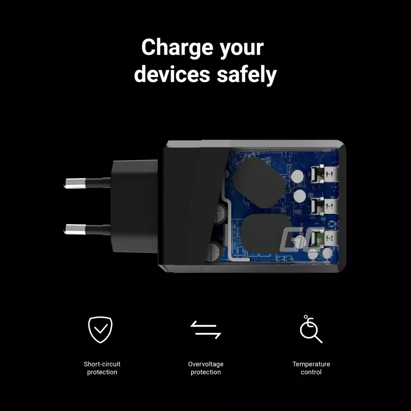 Caricabatterie per dispositivi mobili Green Cell CHARGC03 nero per interni