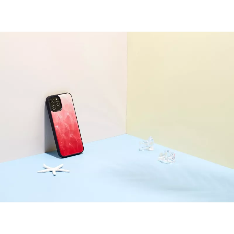 Custodia iKins per Apple iPhone 12 / 12 Pro, pink lake con bordo nero