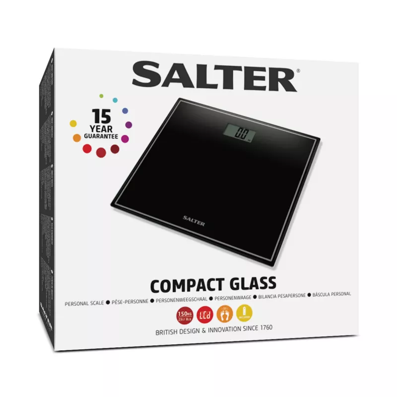 Bilancia pesapersone elettronica compatta Salter 9207 BCFEU12 - nero