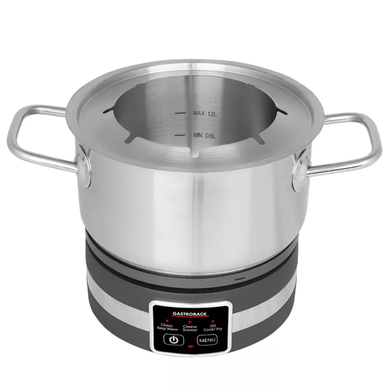 Fonduta elettrica Gastroback 42568 1,8 l 8 persone nero acciaio inox