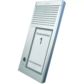 AGFEO DoorSpeak 1, con filo, IP33, alluminio, alluminio, parete, 115 mm