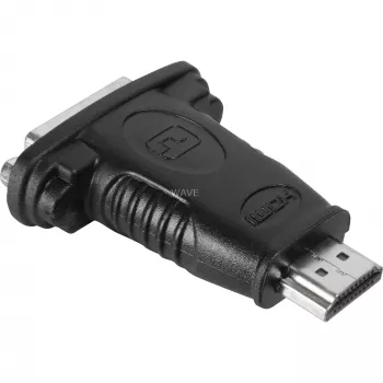 Wentronic Goobay adattatore HDMI™ / DVI-D, connettore maschio HDMI standard (Type-A), nero – connettore maschio HDMI™ 19 poli > connettore femmina DVI-D (24+1) (68098)