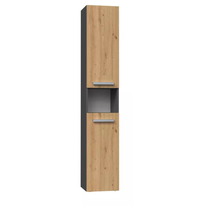 Topeshop NEL I ANT/ART mobile bagno grafite, rovere