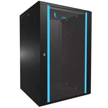 Rack da parete Extralink armadio rackmount 18U 600x600 nero con serratura a chiave