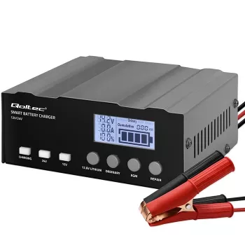 Caricabatterie QOLTEC 52491 microprocessore 12V/12,6V/24V con LCD