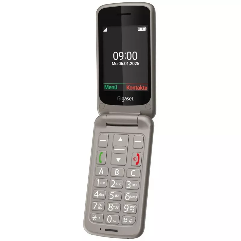 Gigaset GL595 telefono cellulare a conchiglia, 2,8 pollici, argento