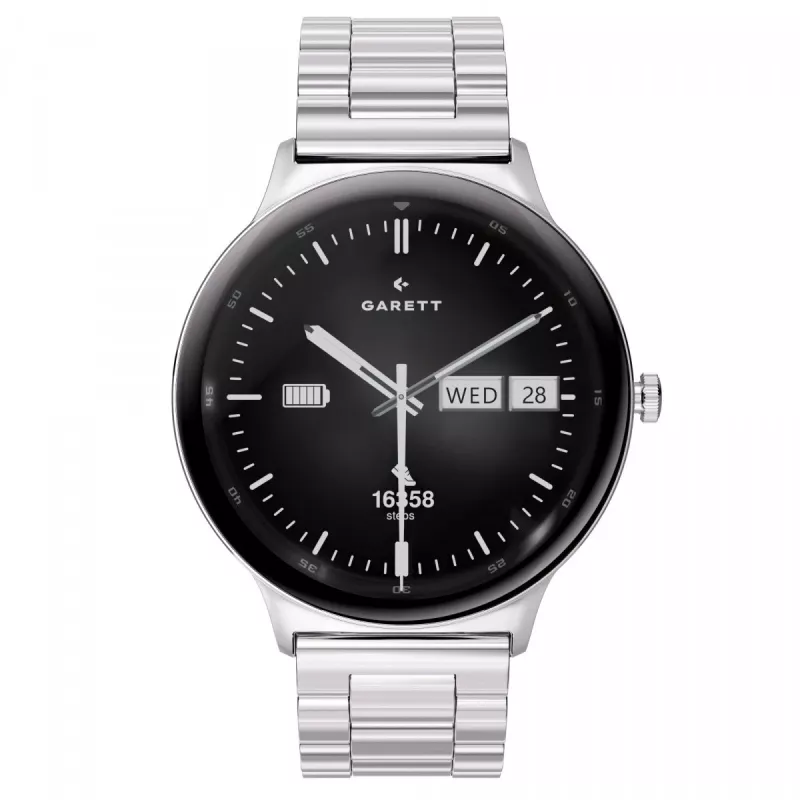Smartwatch Garett Quantum — acciaio inox argento