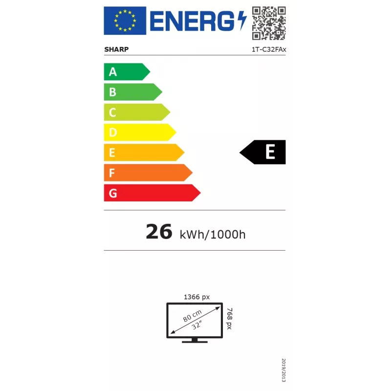 TV Sharp HD Ready | modello 32FA4E | nero