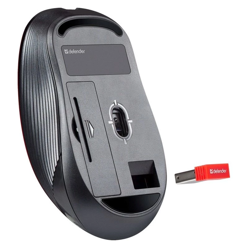 Mouse RF silenzioso wireless DEFENDER Gassa MM-105 — ambidestro, 1600 DPI, 2,4 GHz, ricevitore nano USB