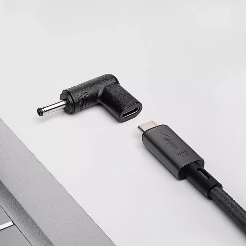 Adattatore di ricarica USB-C a DC 3,5 x 1,35 mm per notebook Akyga AK-ND-C05, 18,5-20 V, 100 W