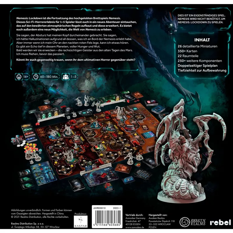 Nemesis: Lockdown, gioco da tavolo