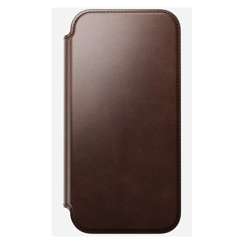 Custodia per cellulare Nomad Modern Leather Folio Cover per iPhone 17 Pro Max — marrone, pelle, schermo da 6,3