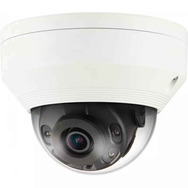 Hanwha QNV-6012R telecamera di sicurezza IP dome per esterni, 2 MP, 2,8 mm, infrarossi, IK10, IP66, bianca