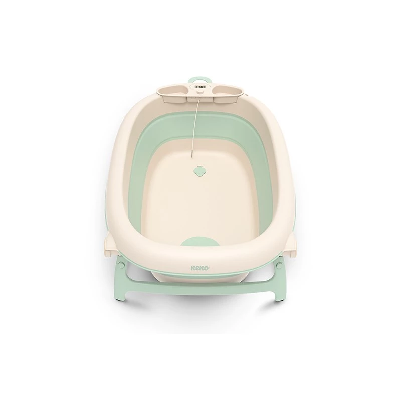 Vasca da bagno per neonati neno LUCY STAND pieghevole con supporto, rettangolare, 1 ripiano, portata max 30 kg, bianco