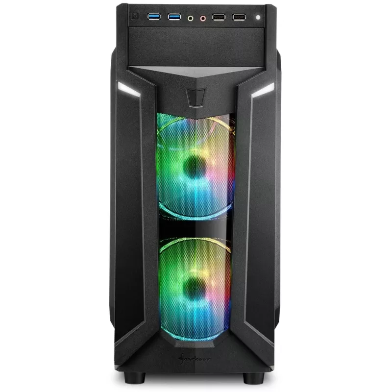 Case PC Sharkoon VG6-W RGB Midi Tower nero