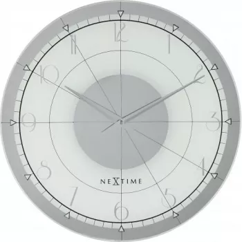 NeXtime orologio 8125 Fancy Round, Ø43 cm, da parete, bianco/argento