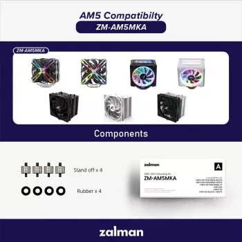 Kit di montaggio ZALMAN ZM-AM5MKA per processori AMD — accessorio compatibile con il socket