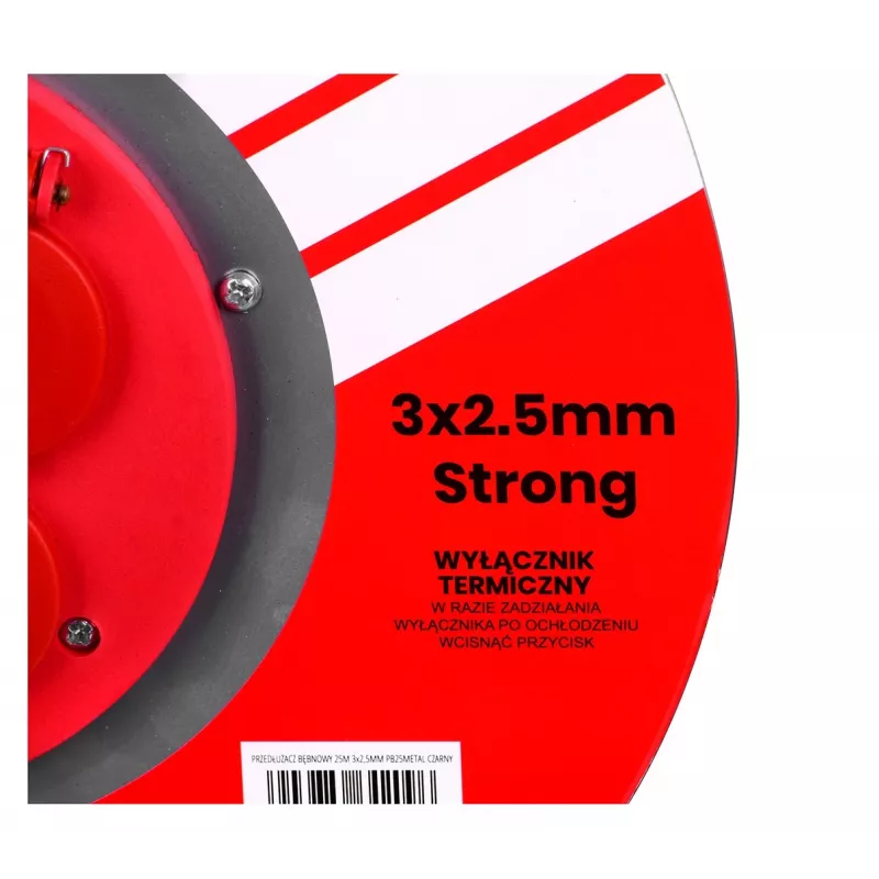 Prolunga VERTEX PB25METAL 3x2,5 mm nero