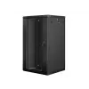 Armadio di installazione a parete Lanberg 19'' 22U 600x600mm nero (porta in vetro)
