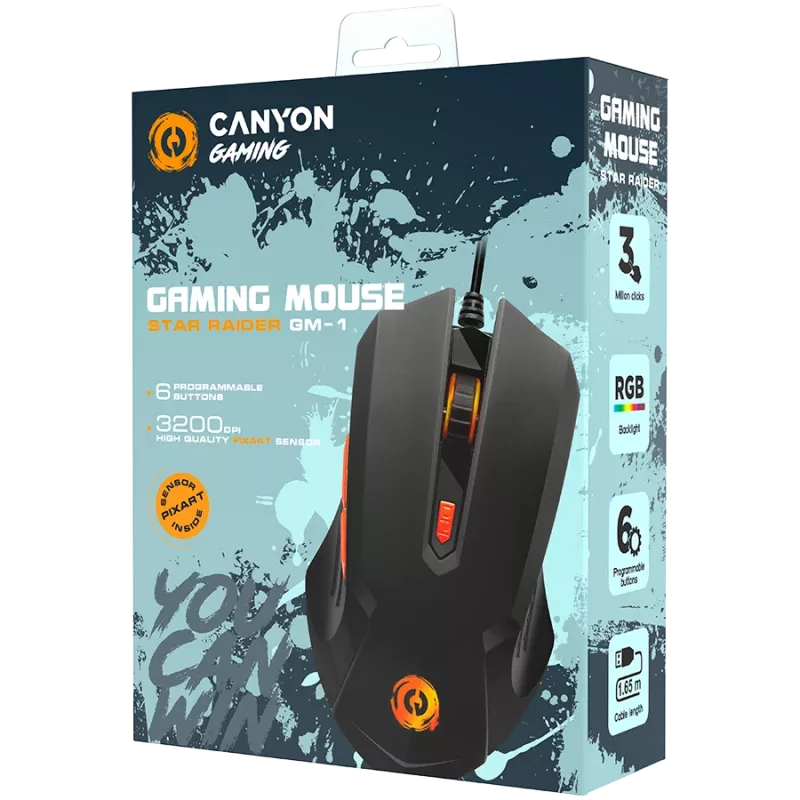 Mouse da gaming Canyon Star Raider USB Type-A