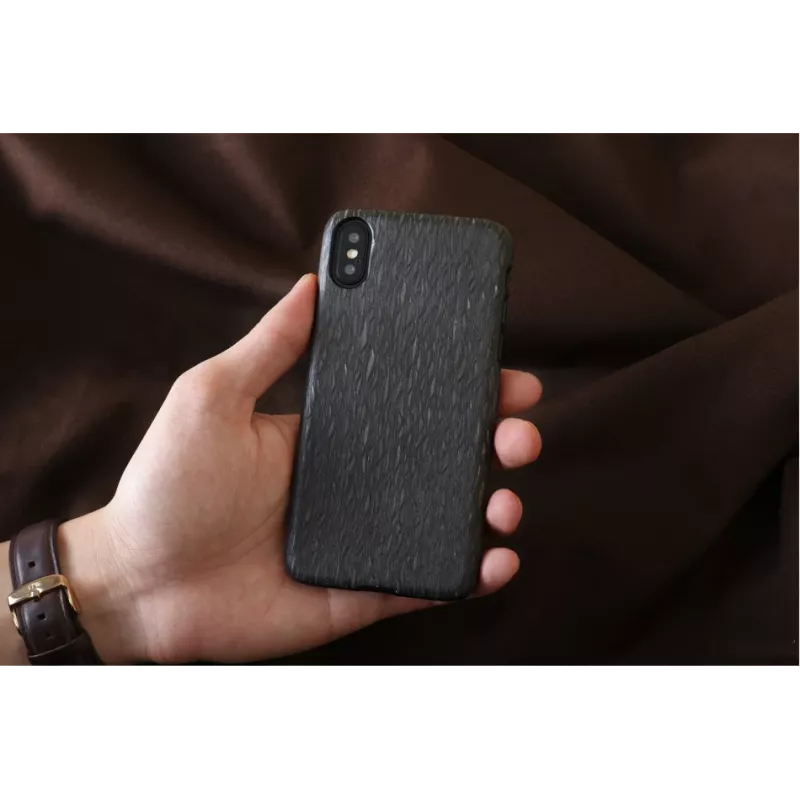 Custodia per cellulare man and wood per iPhone X/XS — custodia Carbalho nera