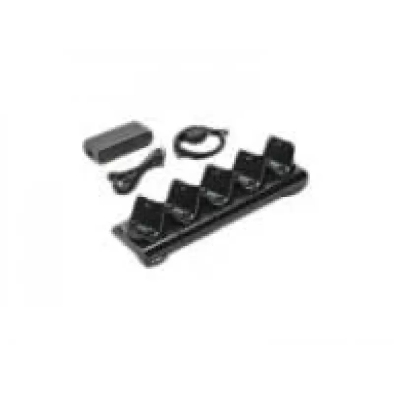 Caricabatterie Zebra CRD-MPM-5SCHGEU1-01, alimentazione CA, uso interno, nero, con cavo DC