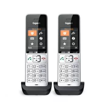 Telefono analogico/DECT Gigaset COMFORT 500HX duo con identificazione chiamante nero, argento