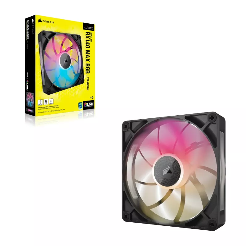 Ventola Corsair iCUE LINK RX140 MAX RGB 14 cm nero 300–1600 giri/min