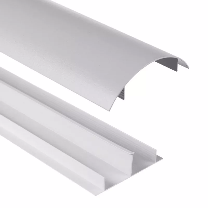 Canalina copricavi in alluminio MACLEAN MC-814 S, argento – canale portacavi a parete