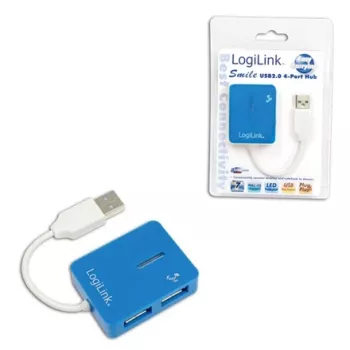 LogiLink hub USB 2.0 4 porte - blu - Windows 98SE/ME/200/XP/Vista/2003/7 (UA0136)