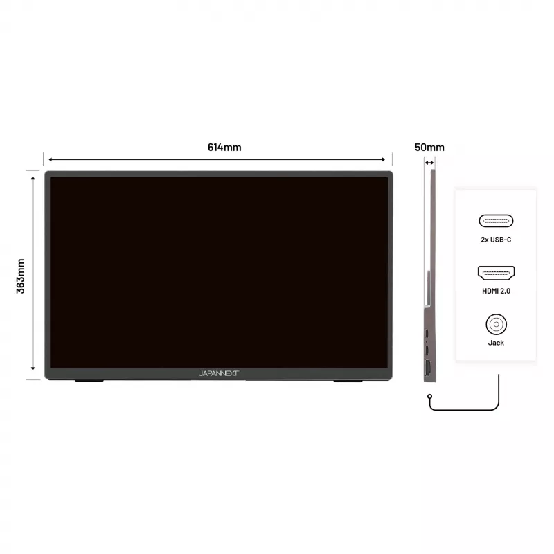 JAPANNEXT JN-MD-I156FHDR-T monitor per computer 39,6 cm (15,6 inch) 1920 x 1080 pixel Full HD LED touchscreen grigio