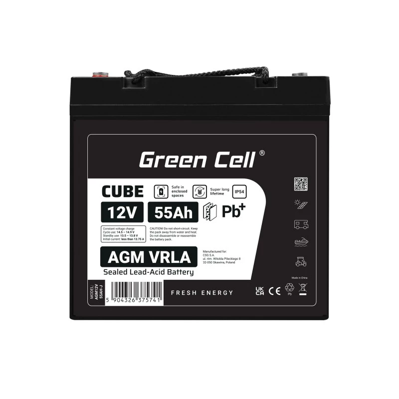 Batteria AGM VRLA 12V 55Ah IP54
