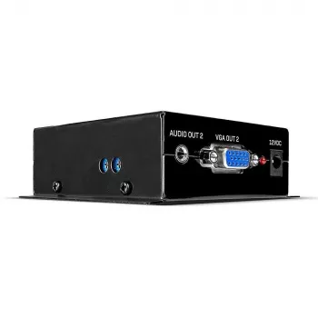 Lindy 300m Cat.6 Ricevitore VGA a 2 porte, VGA, VGA, 1920 x 1080 pixel, nero, Full HD, 300 m