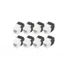 Digitus keystone jack CAT 6 non schermato, 8 pezzi, piatto, nero/bianco, RJ-45