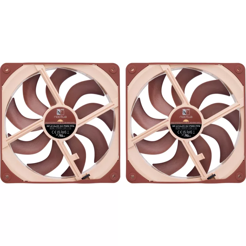 Noctua NF-A14x25 G2 PWM Sx2 PP set da 2 ventole 140mm