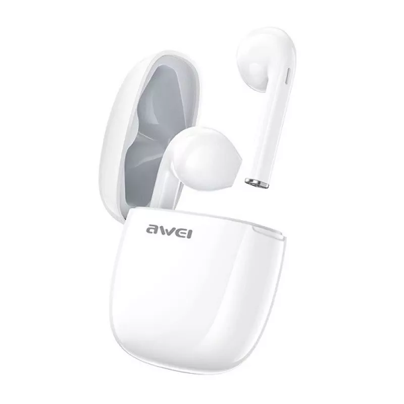 Auricolari Awei T28 TWS base di ricarica bianco