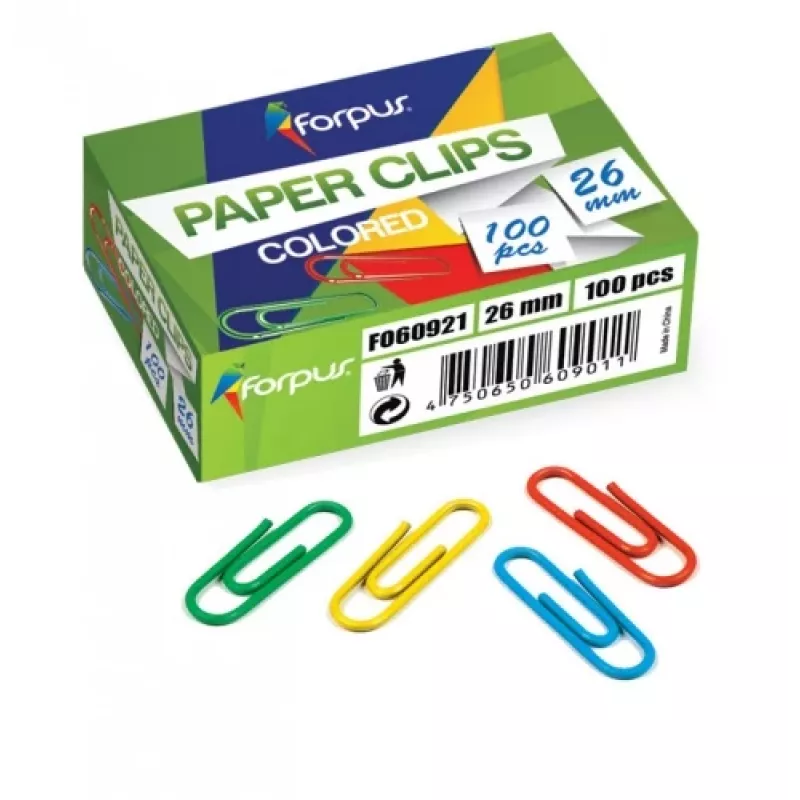 Clip Forpus, colorati, 26 mm, rotondi (100) 1104-008