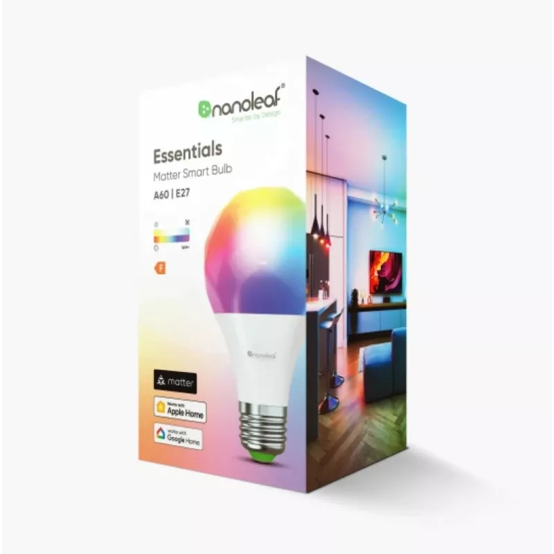 Essentials Smart A60 lampadina E27 Matter 9W 806Lm RGBCW 2700-6500K | E27 | 8,5 W | RGBCW | Bluetooth, Thread