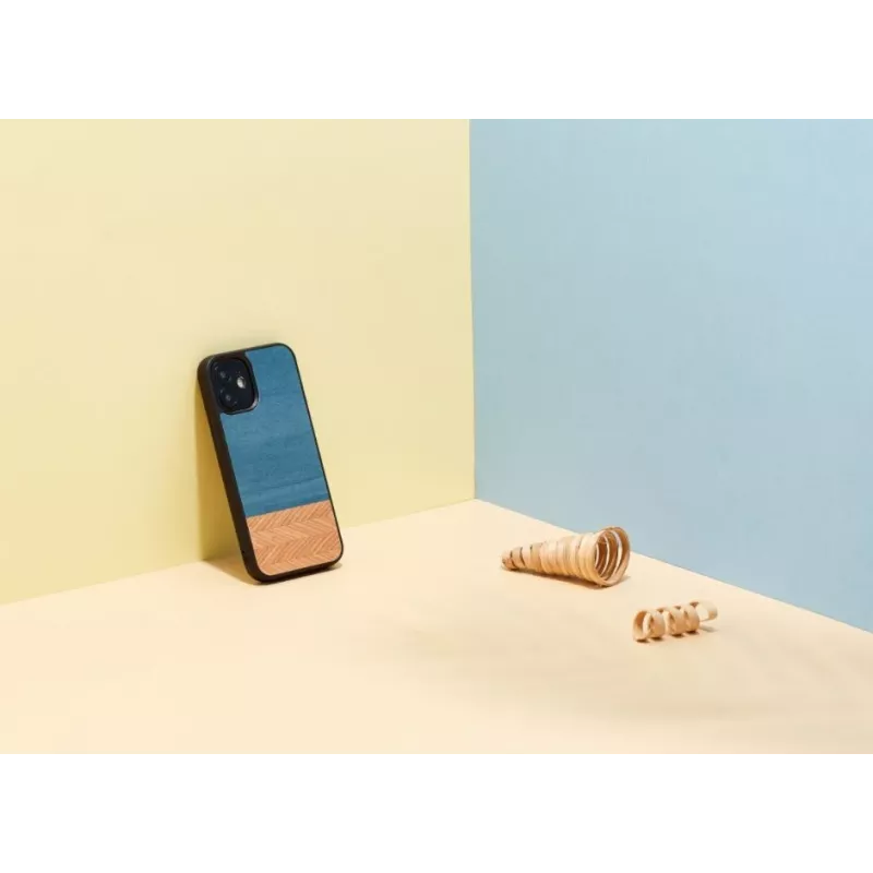 Custodia per cellulare Man and Wood per iPhone 12 mini — Denim nero
