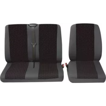 Fodera per sedile auto PETEX sedile conducente poliestere rosso/antracite modello 30071912