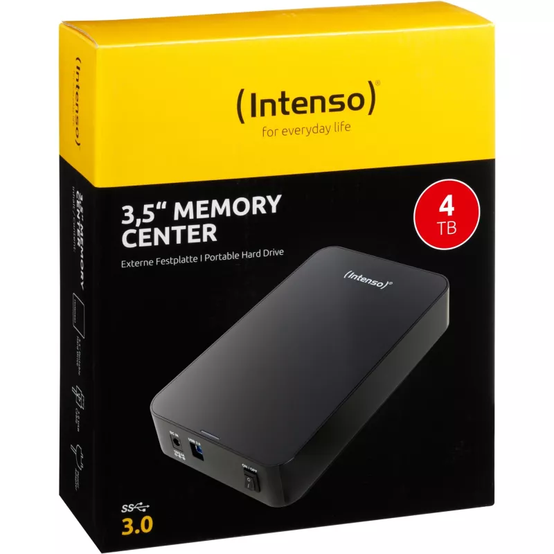 Intenso Memory Center 4TB USB 3.0 3,5 pollici disco rigido esterno, nero (6031512)