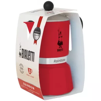 Caffettiera Bialetti Rainbow per piano cottura 3 tazze rosso
