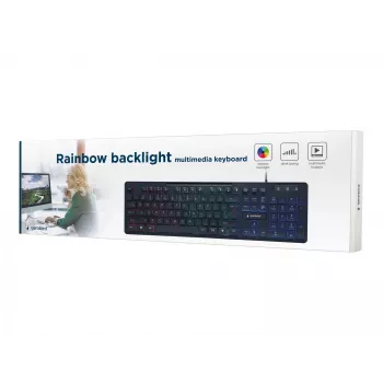 TASTIERA MULTIMEDIALE USB ENG/NERO KB-UML-02 GEMBIRD