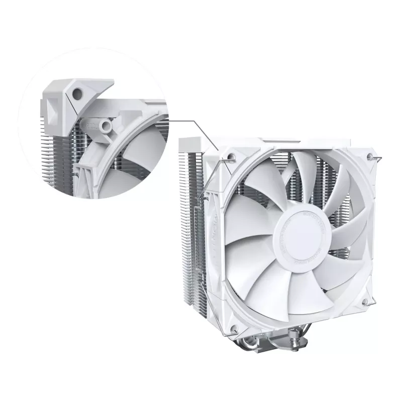 Montech NX400 dissipatore ad aria per CPU, multi socket, 120 mm, bianco
