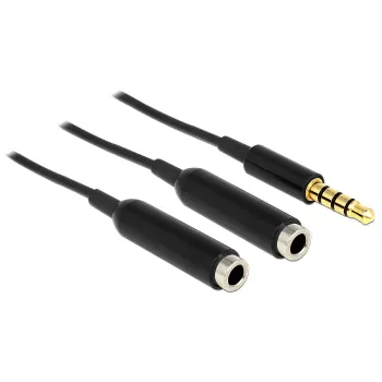 Cavo audio DeLOCK 65575 0,25 m 3,5 mm 2 x 3,5 mm nero