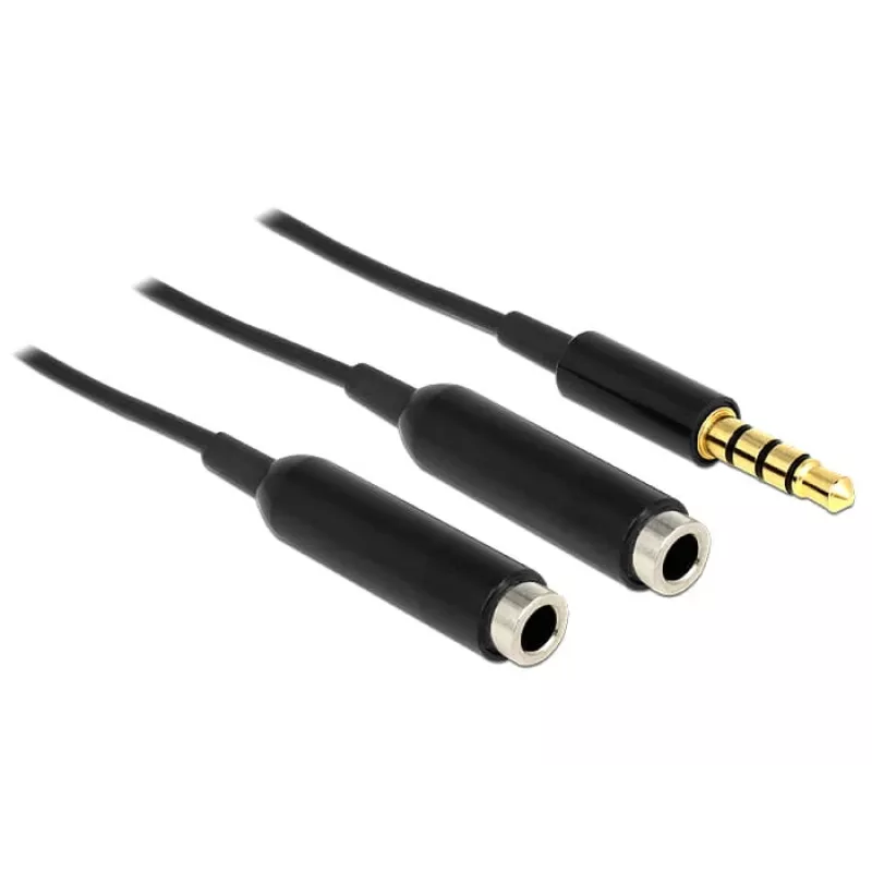 Cavo audio DeLOCK 65575 0,25 m 3,5 mm 2 x 3,5 mm nero
