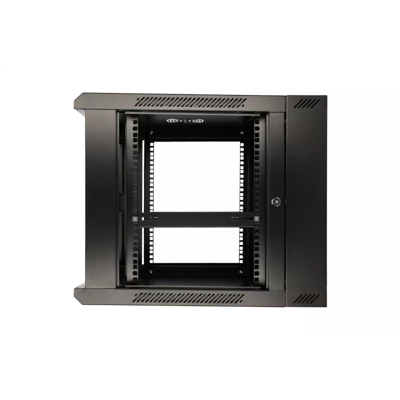 Extralink case rack 9U 600x600 AZH nero a parete, tipo oscillante
