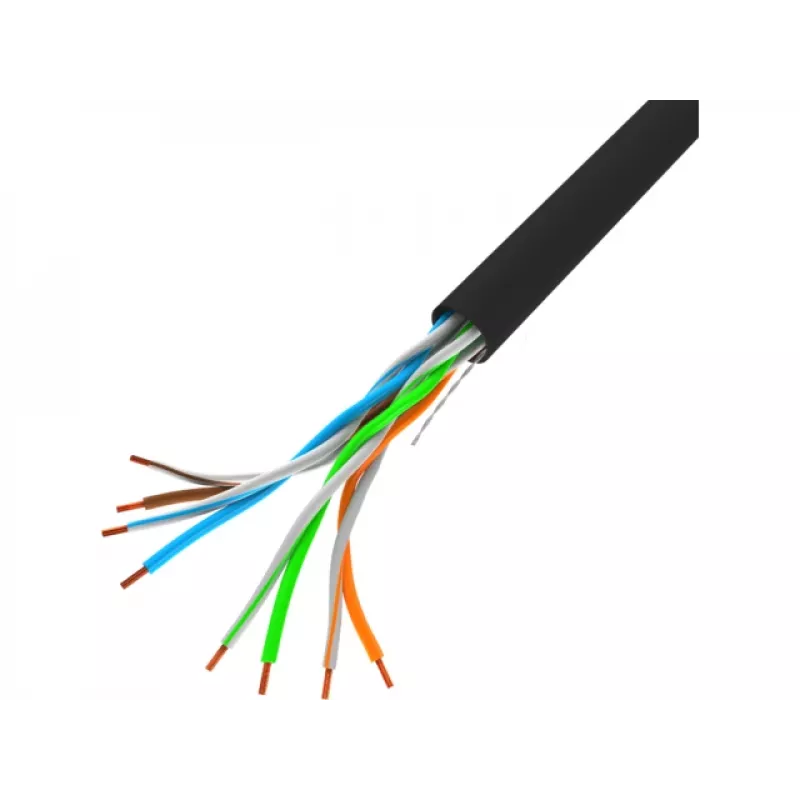 Cavo di rete LANBERG U/UTP Cat5e LCU5-10CC-0305-BK 305 m, 24 AWG CCA, 5 mm, guaina in PVC, nero