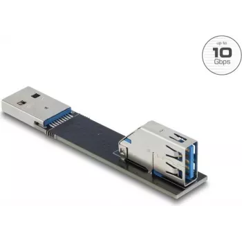 Adattatore USB DELOCK 67421 — USB Type-A a Type-A, nero